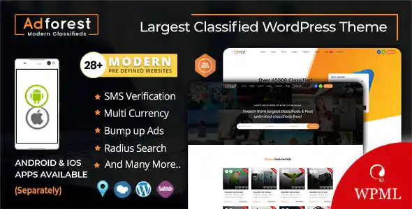 AdForest Classified Ads WordPress Theme Latest