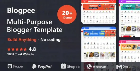 Blogpee - The Next Generation Blogger Theme eCommerce