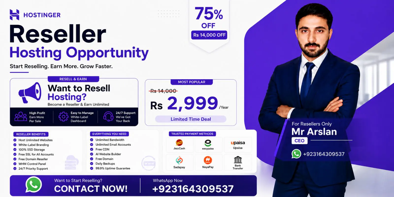 Affordable Reseller Hosting Plans with White Label WHM and Unlimited Resources