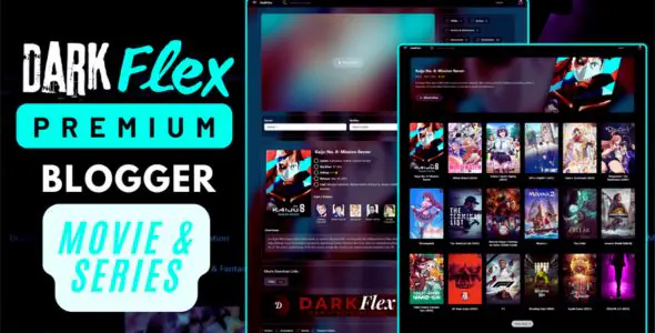 DarkFlex Premium Movies & Series Streaming + Download Blogger Theme