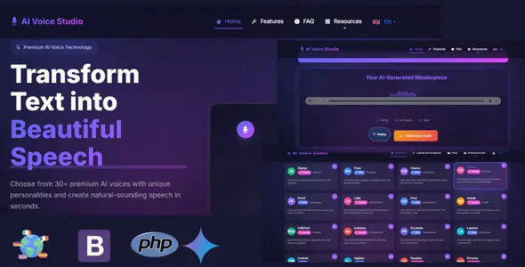 AI Voice Studio - AI Text to speech PHP Tool
