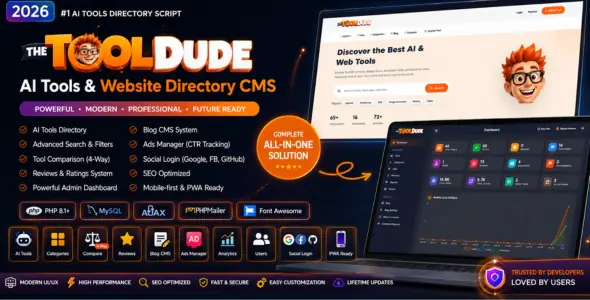 Tool Dude - AI Tools And Website Directory CMS