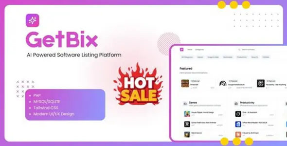 Getbix - Modern PHP Software Download Website