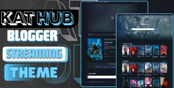 (NEW) KatHub Premium Blogger Theme for Movie, Anime & Streaming Sites
